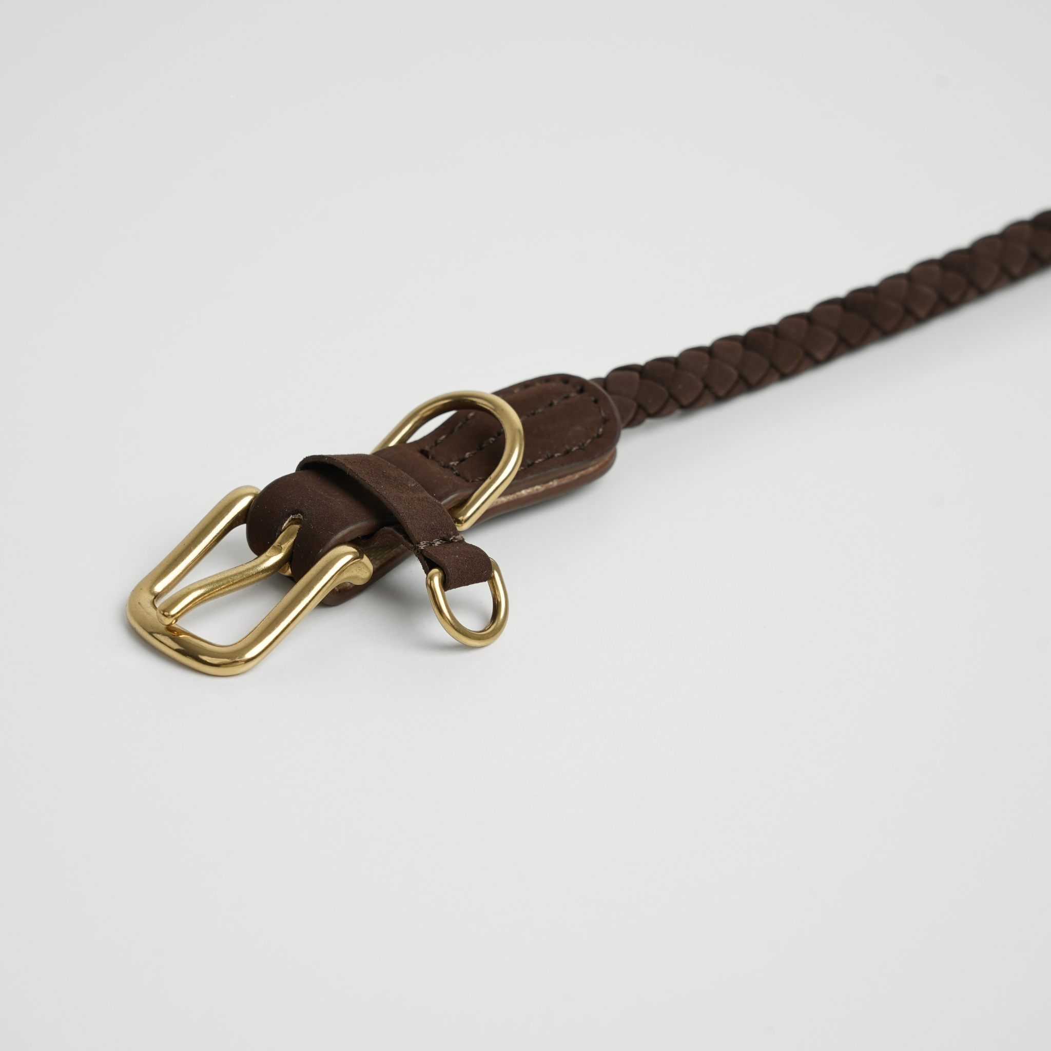 Kaia Braided Dog Collar | Dark Oak