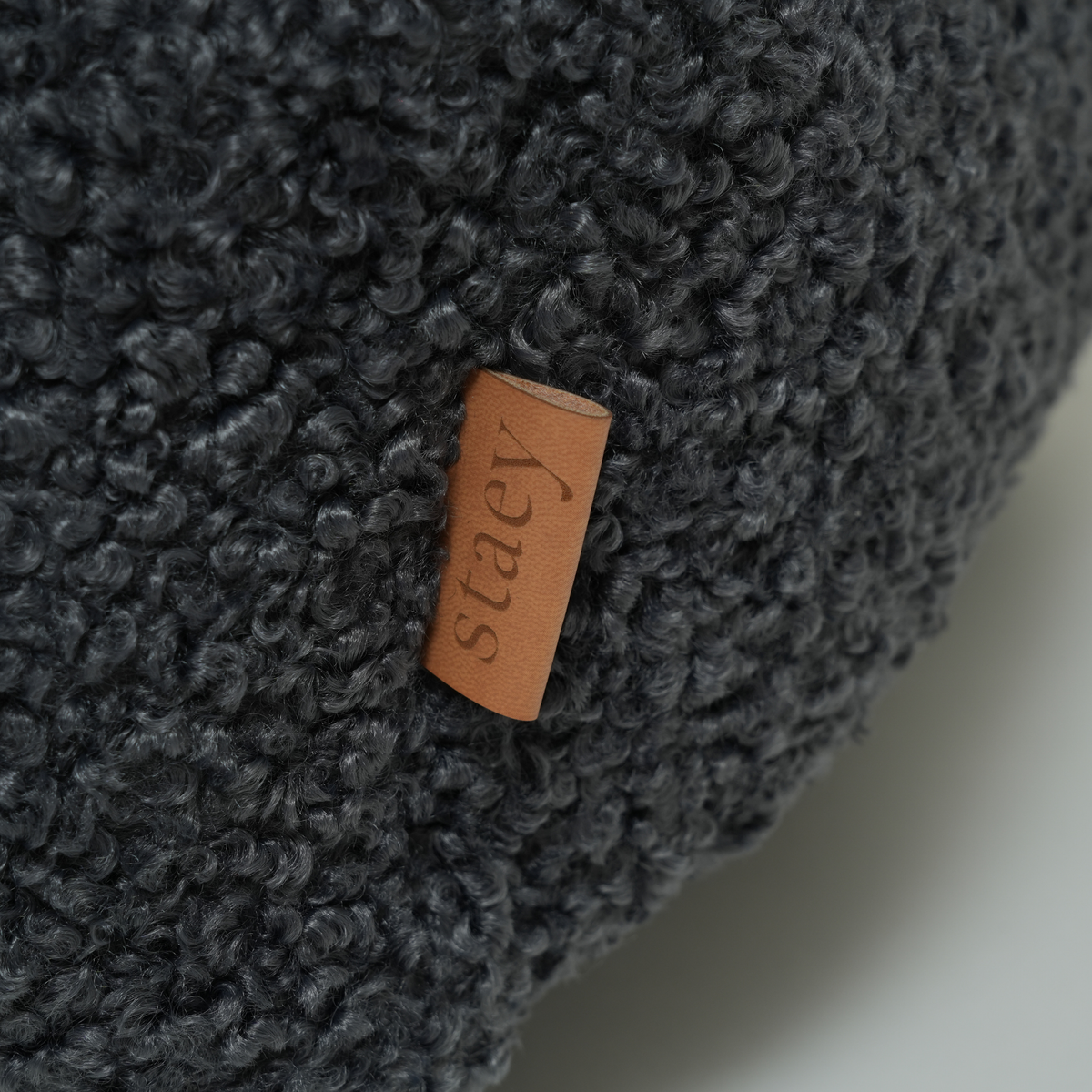 Lähikuva Staey-nahkakielekkeestä Storm Curly Bouclé -koiranpetissä
