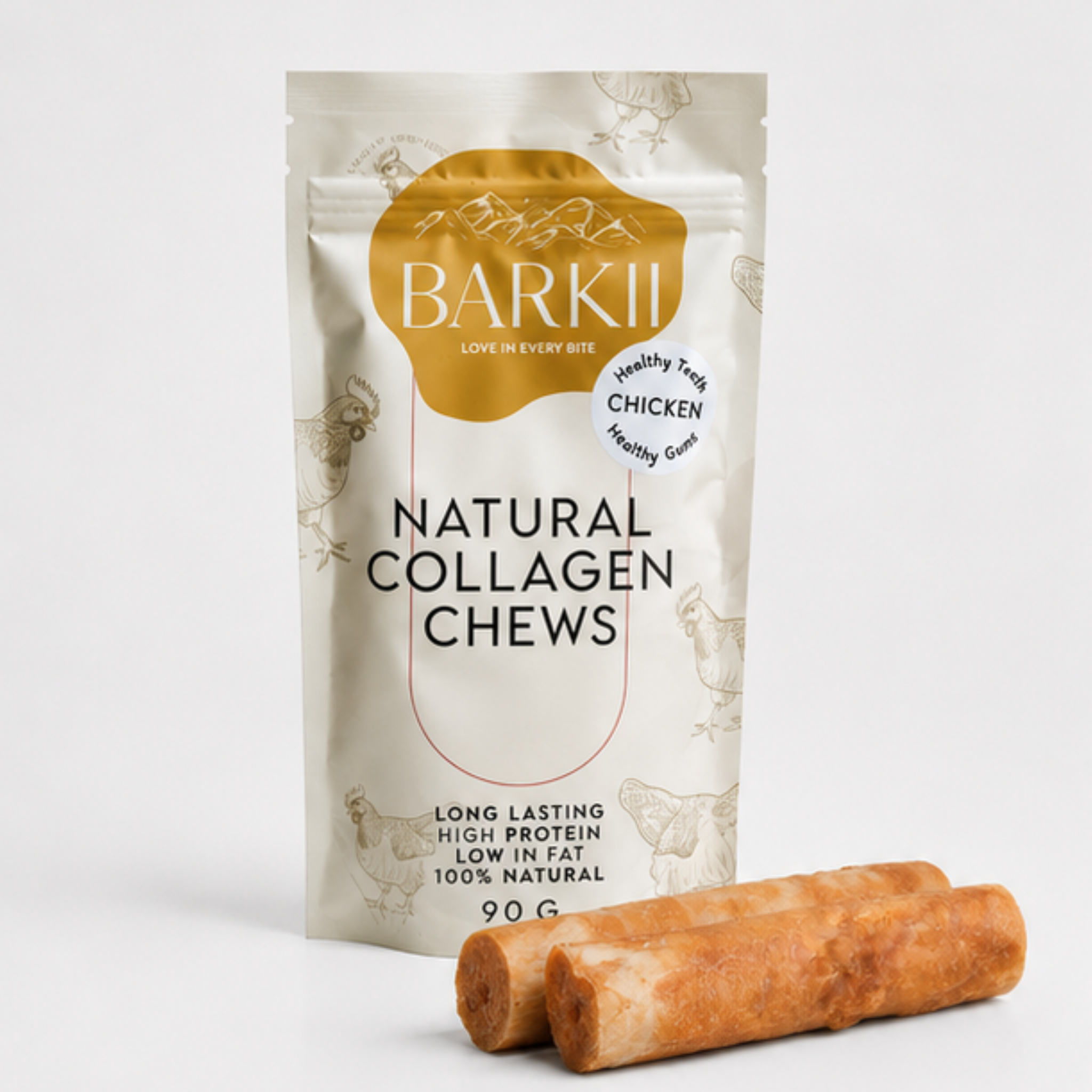Barkii Collagen Chew Bones | Kana | 90g.