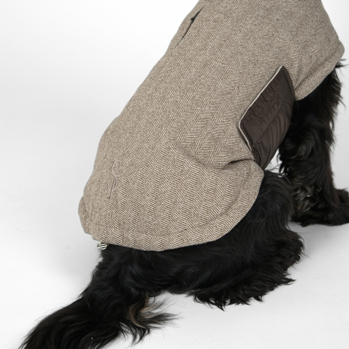 Nora koiran takki | Herringbone Mocca