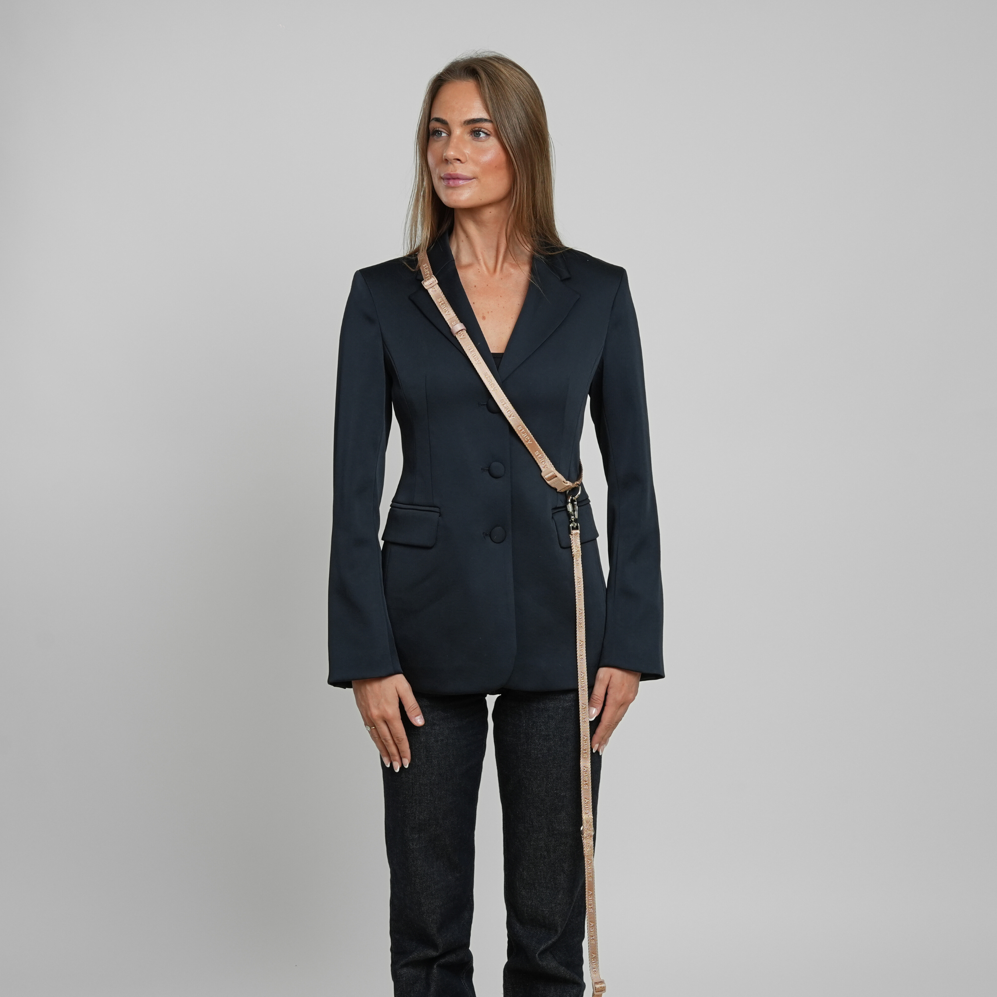 Hands-Free koiran talutushihna | Vaalea ruusu