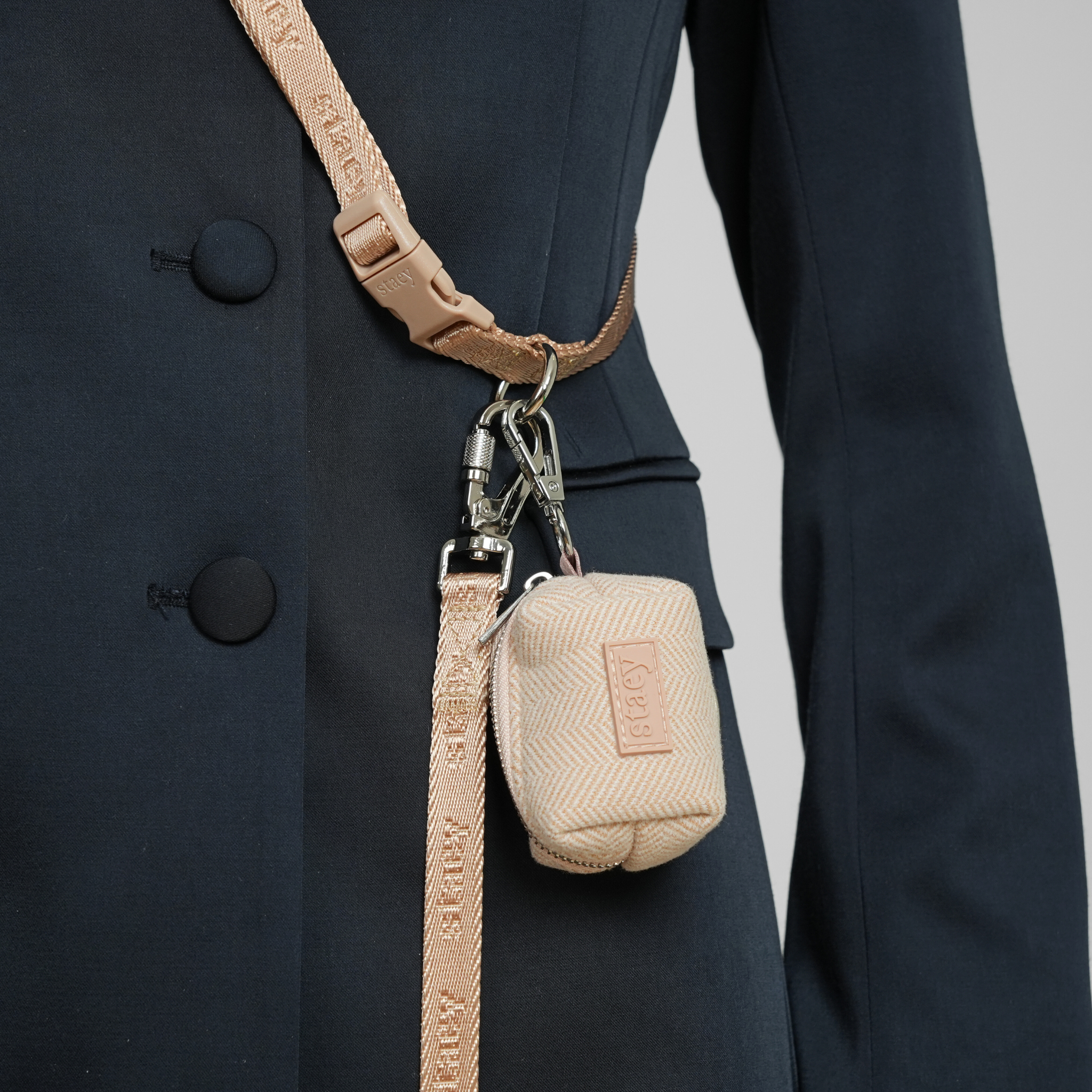 Hands-Free koiran talutushihna | Vaalea ruusu