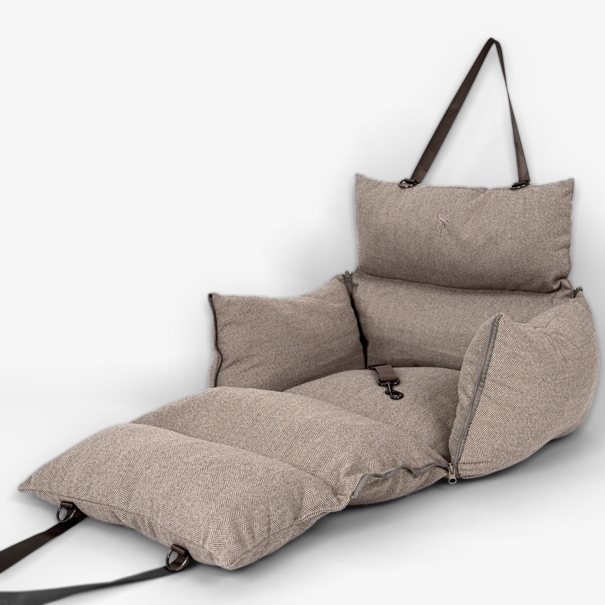 Thea 3-in-1 koiran turvaistuin | Herringbone Mocca