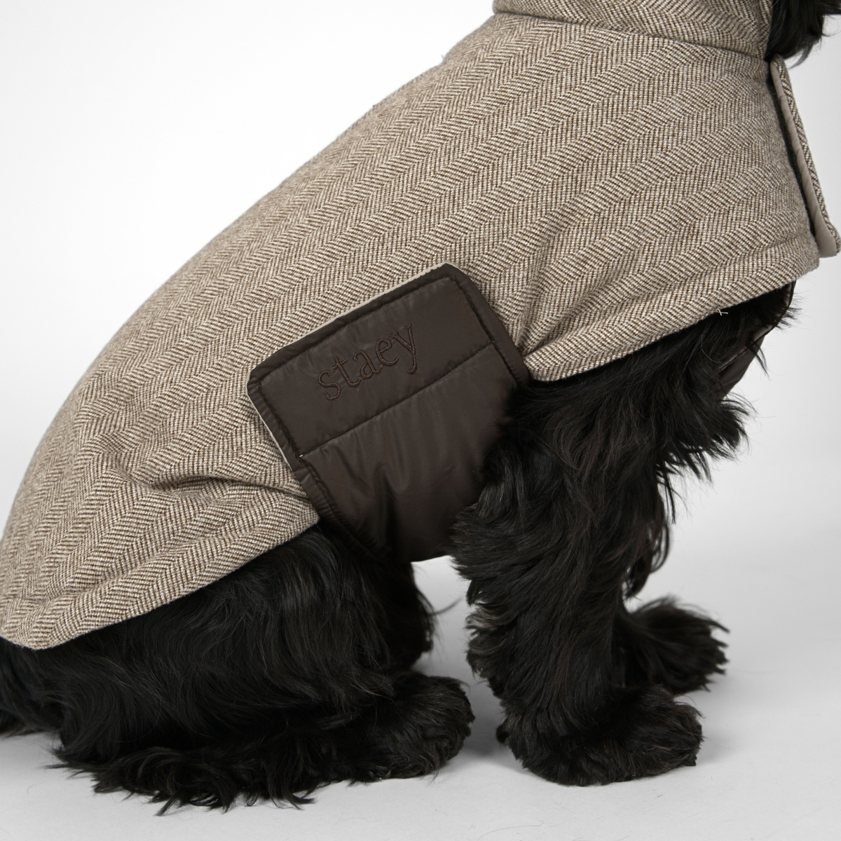 Nora koiran takki | Herringbone Mocca
