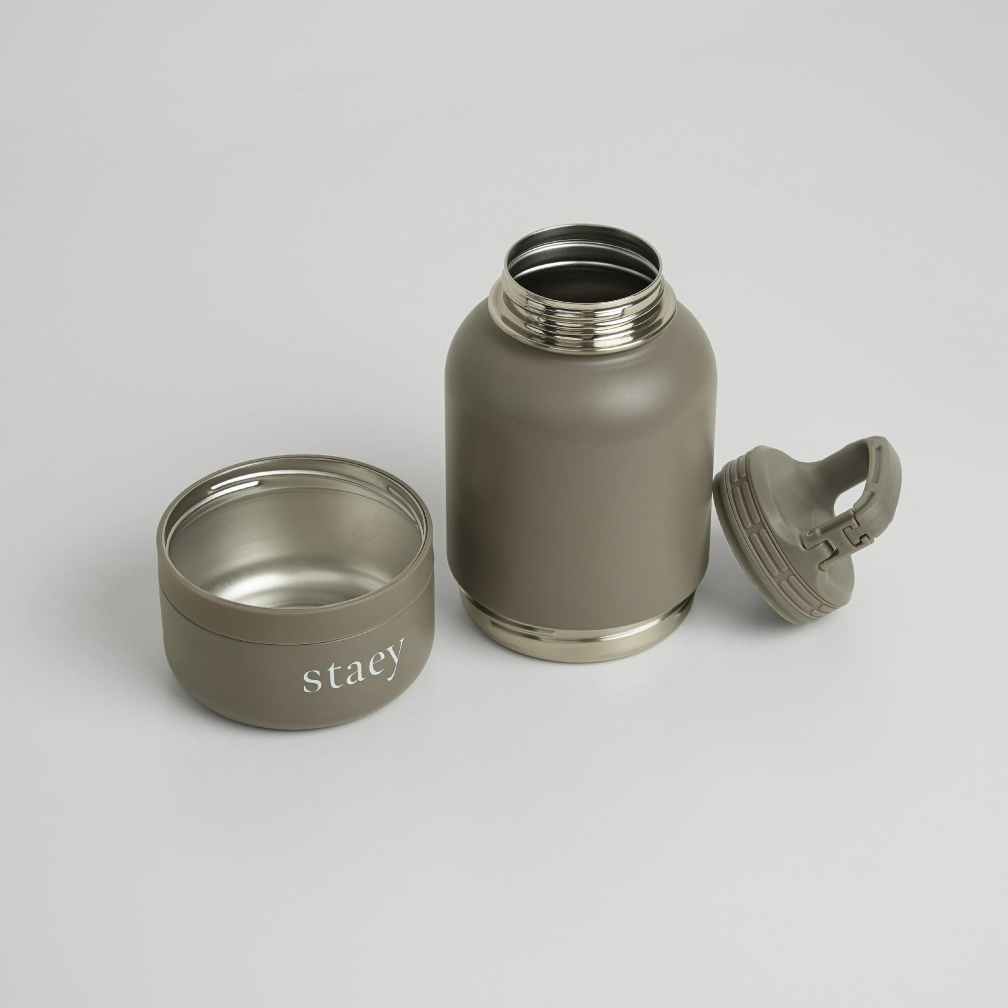 Noona 2-in-1 Bottle w. Bowl | Stainless Steel