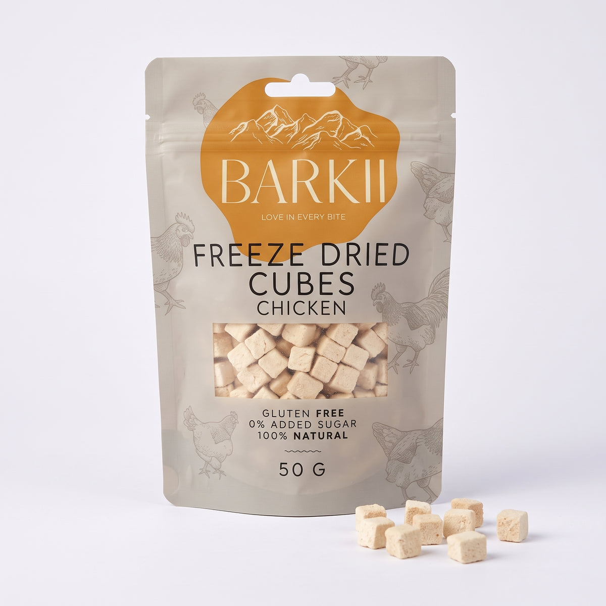 Barkii-kylmäkuivatut herkut | Kana | 50 g.